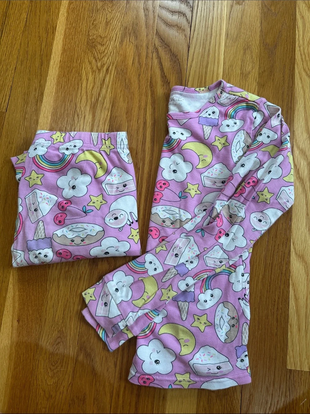The Children's Place Pink Cloud & Sweets Two-Piece Pajama Set